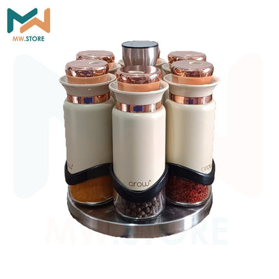 Lüks Döner Tabanlı 6'lı Baharatlık Seti