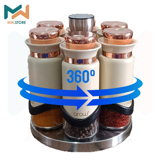 Lüks Döner Tabanlı 6'lı Baharatlık Seti